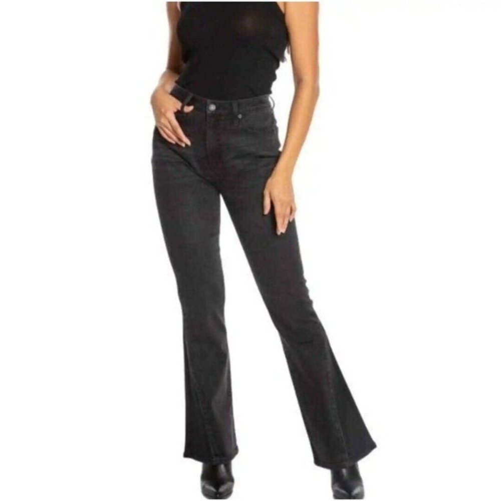 Juicy Couture black High rise Malibu stretch flare jeans plus size 24W new!!